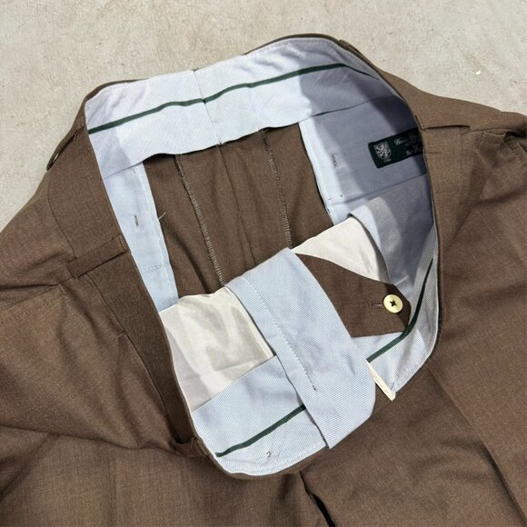 Brooks Brothers Makers & Merchants Dress Pants Wool Trousers SaxXon USA 36x29 - Picture 4 of 9